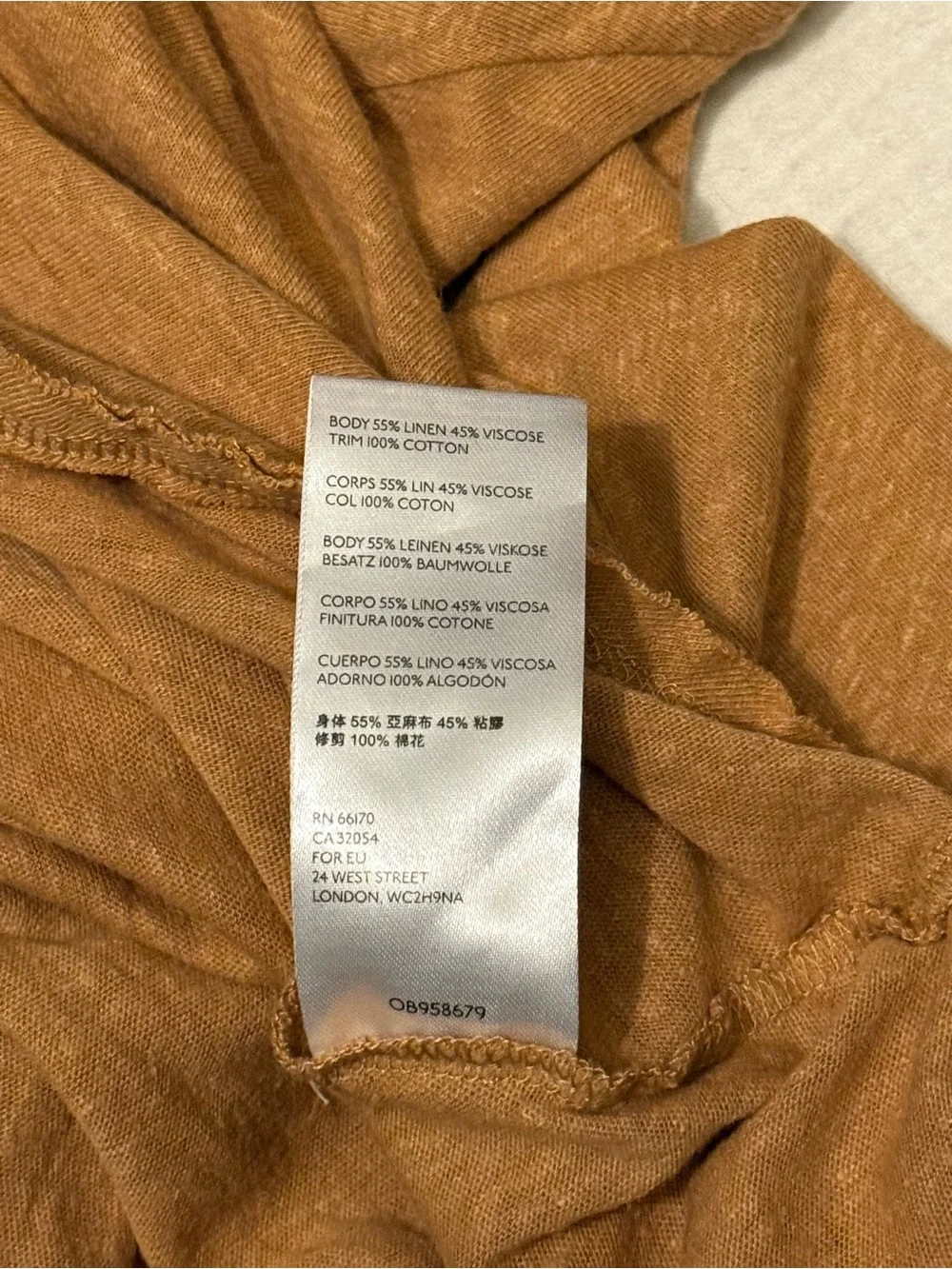 Free People Highland Oversized Boho Linen Camel Tan Tank Blouse Size Large